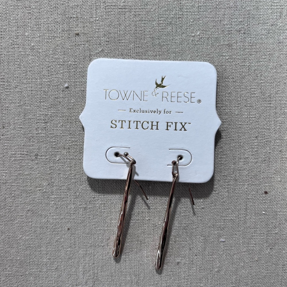 Towne & Reese Hammered Drop Earrings